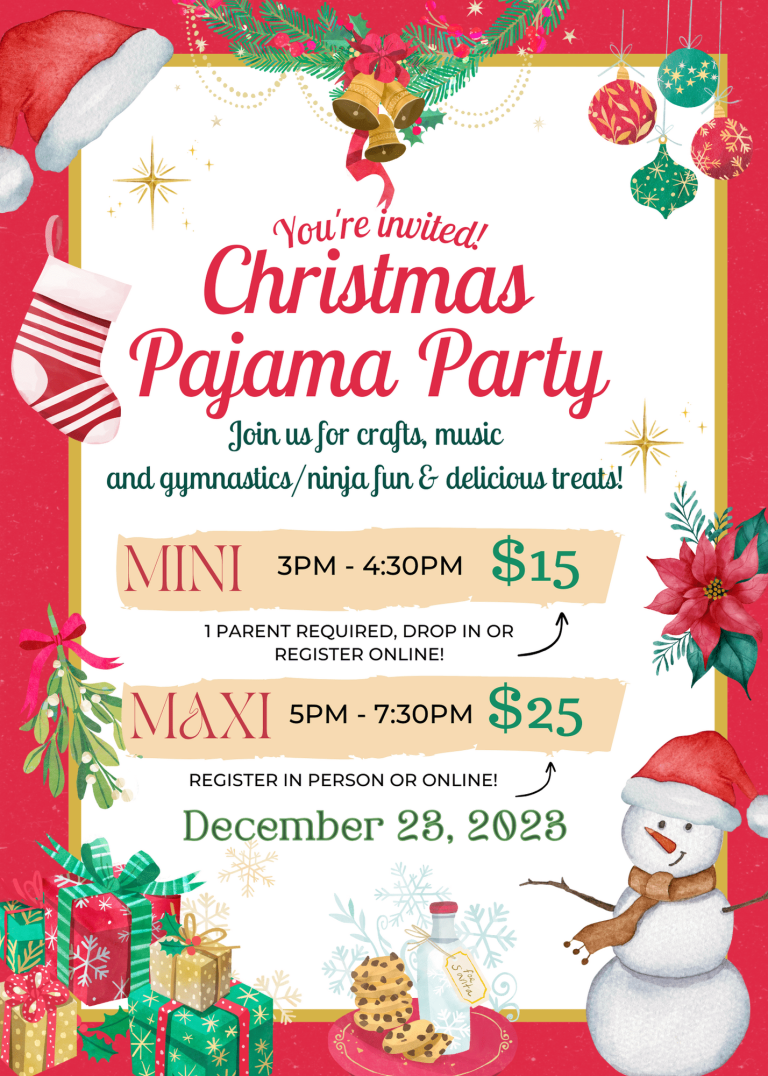 Christmas Pajama Party 2023 - Adrenaline Gymnastics